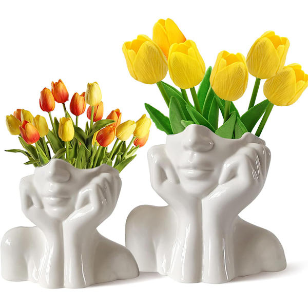 Konstnärlig keramisk blomvas för elegant och mångsidigt bord Small