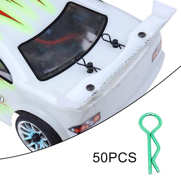 1/2/3/5 RC Body Shell Clips R Shape för 1/10 RC racingbil green length 24mm 1Set