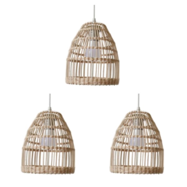 1/2/3 Rotting Lampskärm Boho Scandi Hanging Handgjord för hemmet 3PCS
