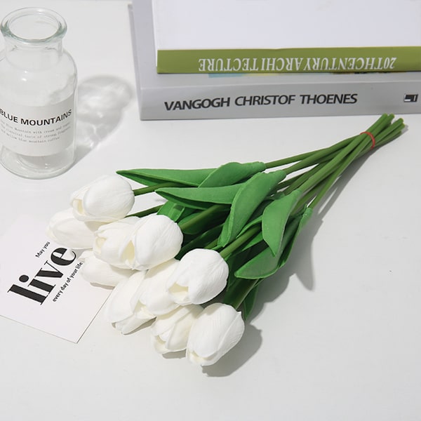 1/2/3 10påse Simulerade tulpaner Ljusa och charmiga blommor för Lavender 1 Pc