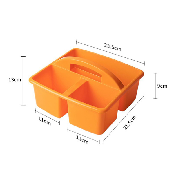 Skrivbordsfack För Caddy Hållare Stapelbart case för hantverk Orange