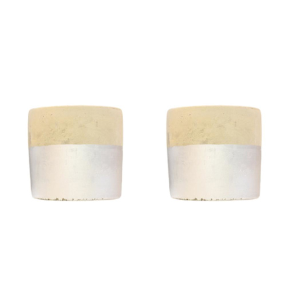 1/2/3/5 Cementkruka Kruka Blomkruka Behållare Cylindrisk Silver 2PCS