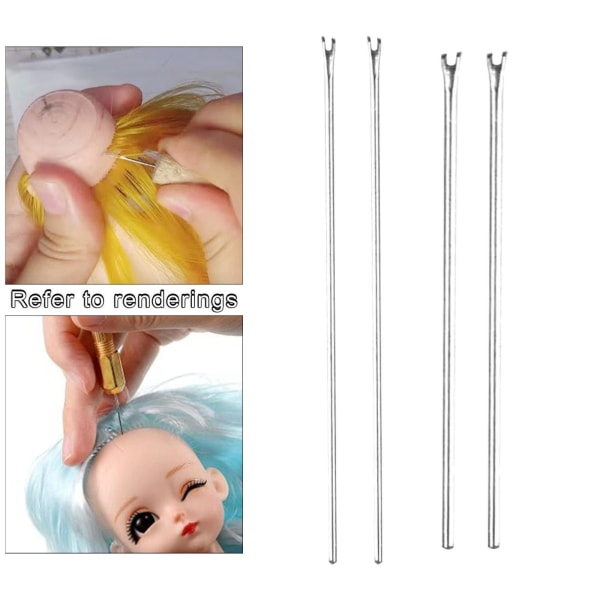 1/2/3/5 Doll Hair Rerooting Tool för Doll Hair DIY Supplies 2x0.6mm 2x0.8mm Regular 1Set