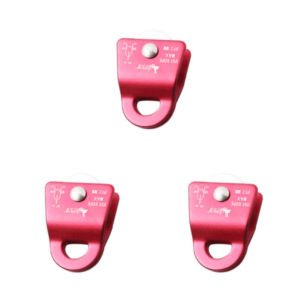 1/2/3 Utomhus klätterremskiva Sidosving 20KN Lättvikt Red 3PCS