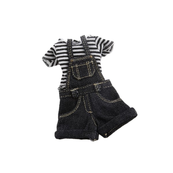 1/3/5 1/6 Black Stripe Jumpsuit för BJD Blythe Dolls 1Set