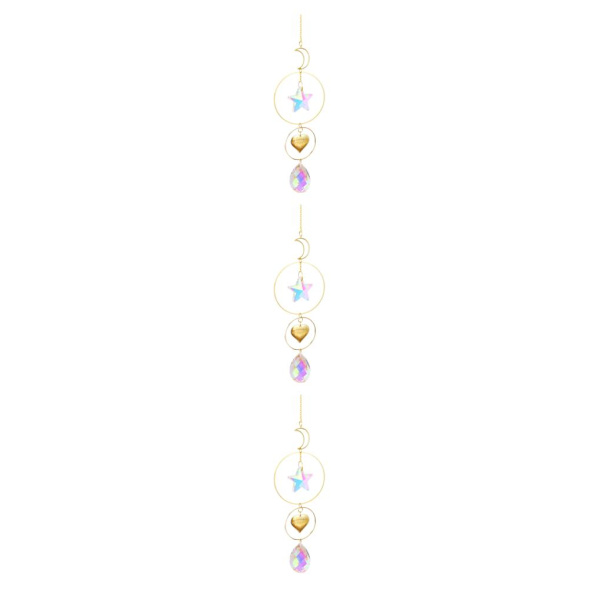 1/2/3/5 Crystal Balkong Fönsterhängande Dekor Vägg Rainbow Maker Model 4 40cm 3Set