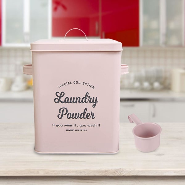 5kg Tvättmedel Dispenser Spannmålsmjöl För Fat med Pink