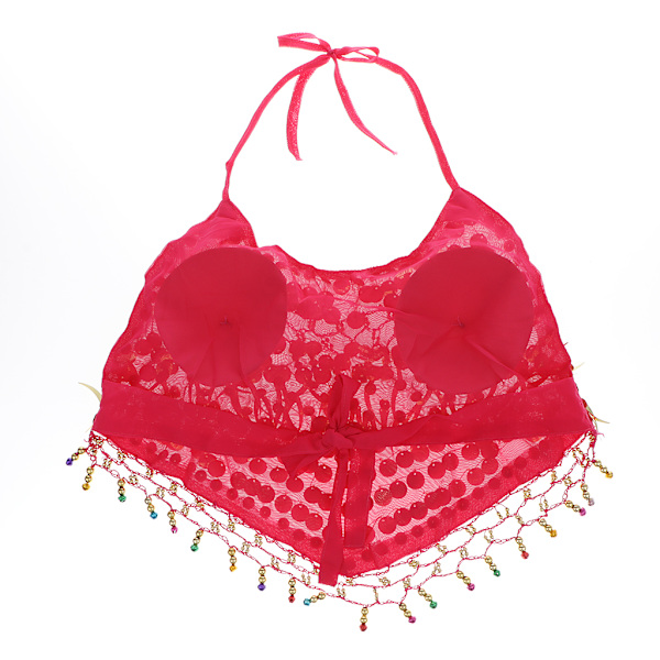 1/2/3 Magdanskostymer BH Halter Top Sequin Performance Rosy 1Set