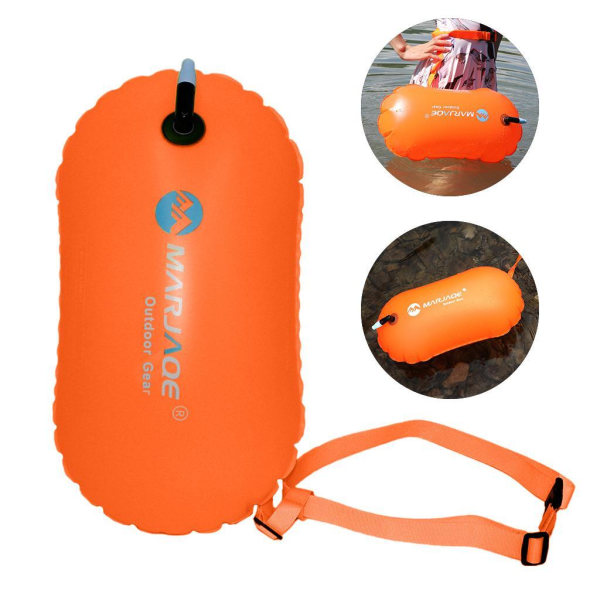Uppblåsbar Swim Booy Tow Float lättviktsanordning för vatten Orange