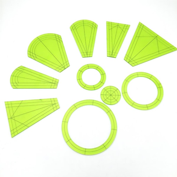 Grön akryl Quilting mall linjal Lätt att och professionell
