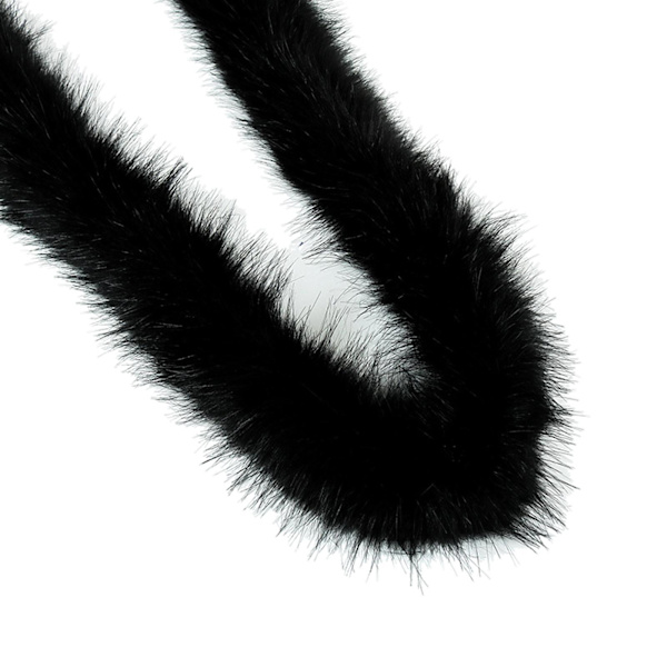1/2 mjuk konstgjord tygrulle för mysig heminredning Black 1 Pc