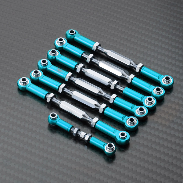 7st 1/10 Set Aluminiumlegering hjulbas Rc Blue