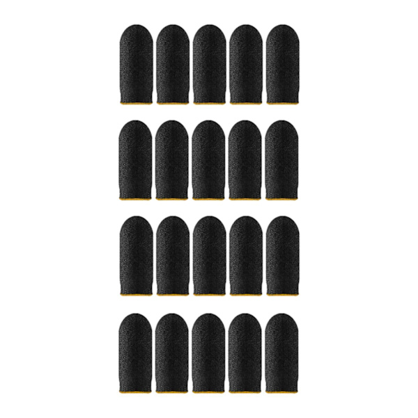 1/2/3/5 20 delar Gaming Finger Sleeves Anti Sweat Andas Yellow 45 x 25mm 1Set