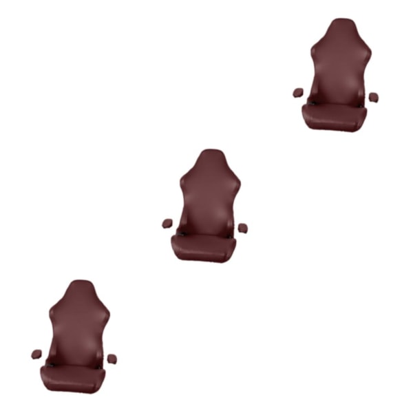1/2/3 Gaming Chair Slipcovers Sträckbara för kontorsstol Dark Red 3PCS