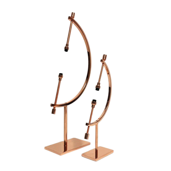 1/2/3/5 Sphere Holder Display Stand Ornament Glas Ball Holder Rose Gold 10x4x15cm 1Set