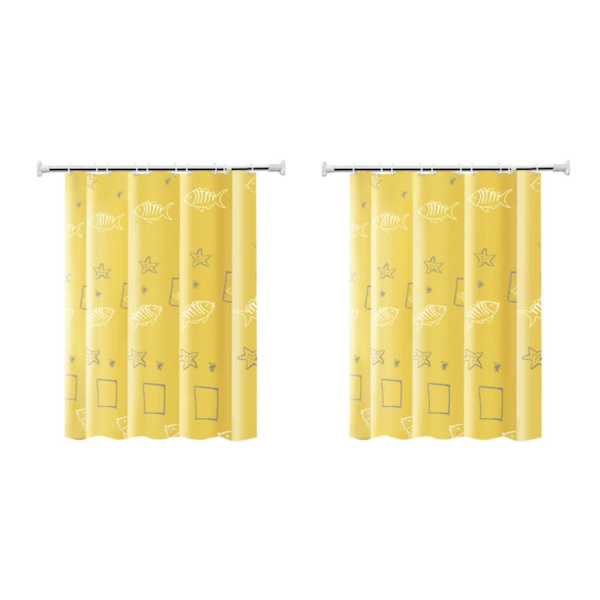 1/2/3 Gula polyestertyggardiner Vattentäta och varma mjuka 260W-200H 2PCS