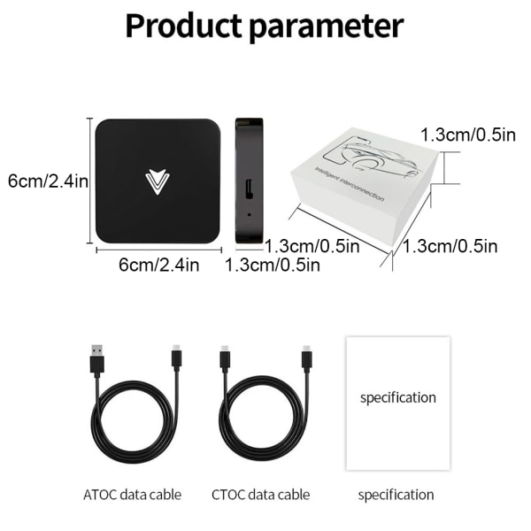 Android Auto trådlös adapter WiFi 5.0G Car AI Box Android Auto