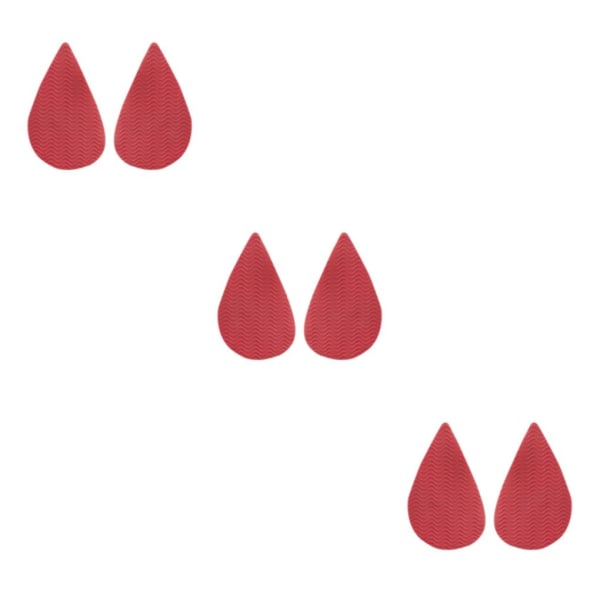 1/2/3/5 Non För Slip Shoe Pads Självhäftande gummi för hög Tip Head Red 3Set