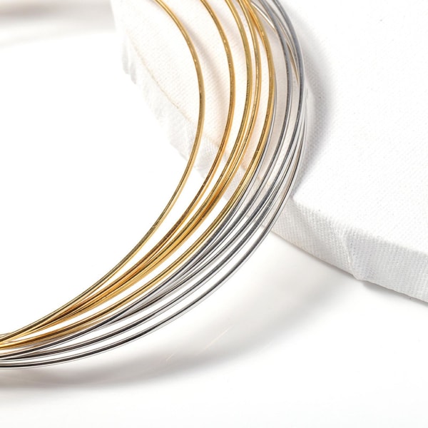 1/2/3/5 10 st Metalltunntrådshuvudband Smidigt för DIY Craft Silver 1.5mm 1Set