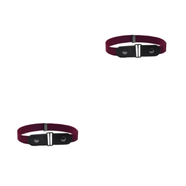 1/2/3/5 Bälte Inget Spänne Osynlig Moderiktig Långvarig Wine Red 2PCS