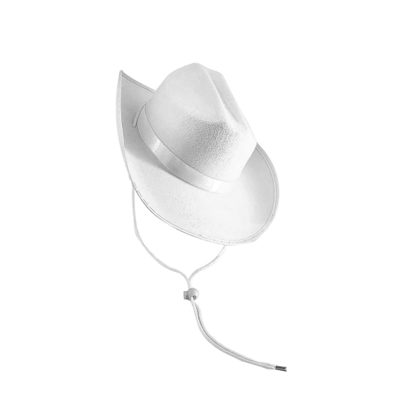 1/2/3 cowboyhatt För mångsidig hatt med bred brättning Formbart hattband white 1 Pc