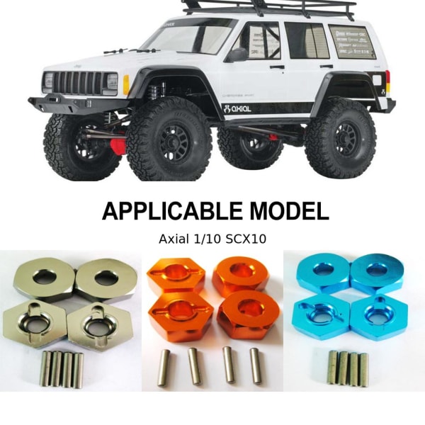 Aluminiumlegering starkt hjul sexkantsfäste för 1/10 AXIAL SCX10 RC Black