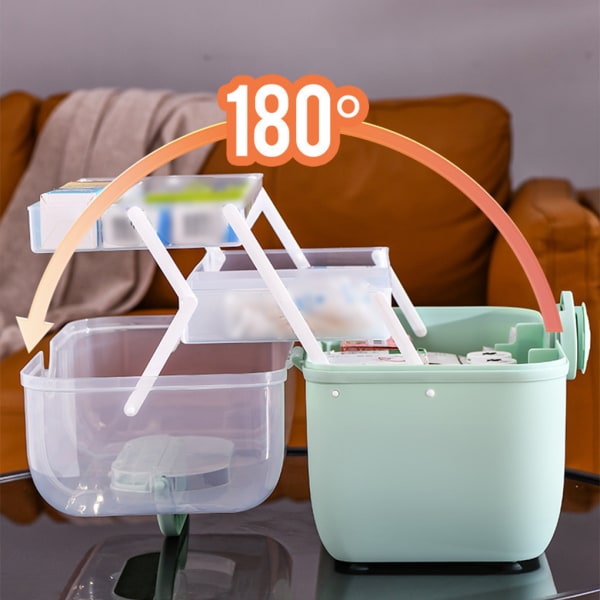 PP förvaringsbox bärbar och lätt organizer white large