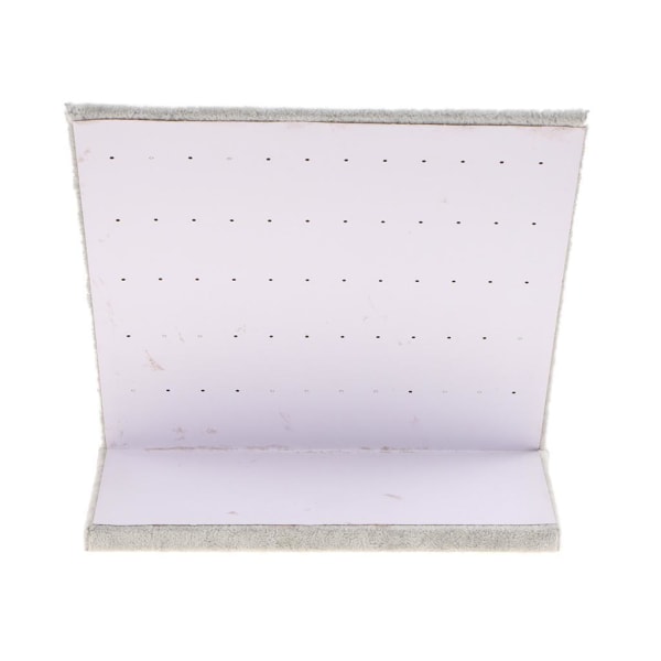 L-formad Stativ Sammetsbräda Örhänge Dingle Stud Holder Display Gray 22x20x10.5cm