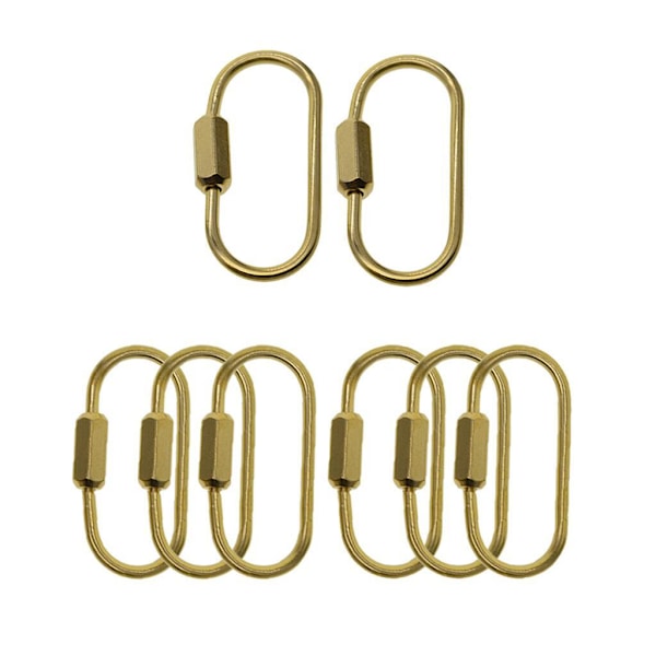 1/2/3 2/6 stycke mässing skruvlås Nyckelring Ring Creative Craft Bronze 6 Pcs 1Set