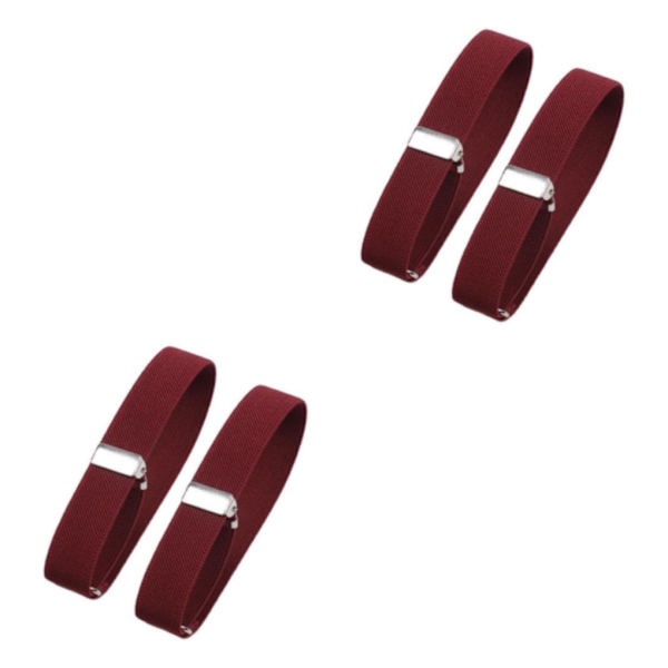 1/2/3/5 2 stycken Mode herrskjortärmhållare elastisk Red 2x32cm 2Set