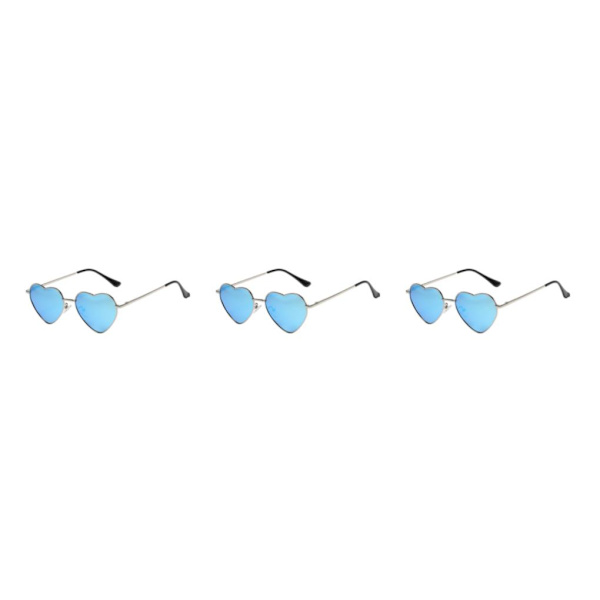 1/2/3/5 hjärtformad guldmetallram och Tac-lins för snygg silver frame skyblue 3Set