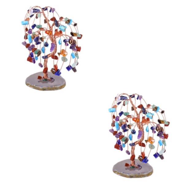 1/2/3/5 Crystals Money Tree Prosperity and Beauty to Space colours 2PCS