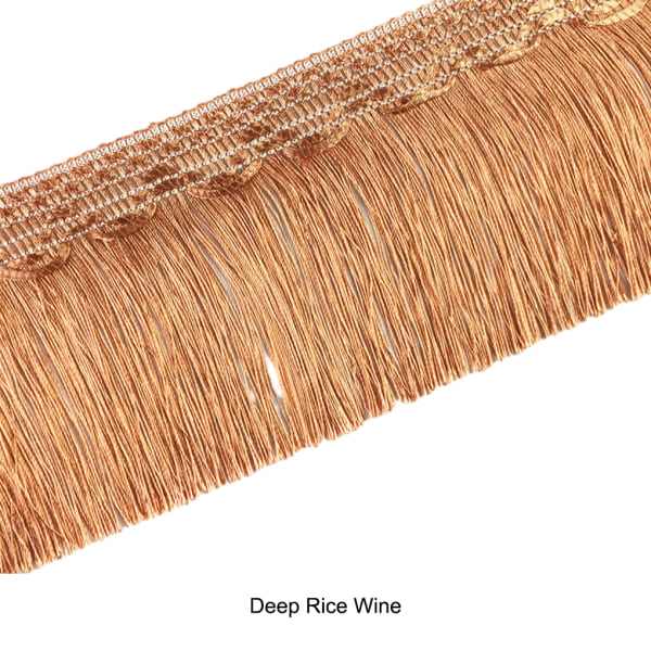 Polyester Eleganta fransar för tofs för sömnad och sömnad Deep Rice Wine 2