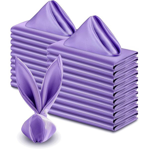 20pack/lot Mjuk och bekväm fyrkantig bordsservett gjord av violet
