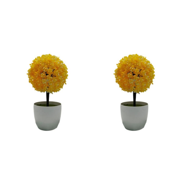 1/2 bred tillämpning konstgjord växt för ett mångsidigt hem yellow 2PCS