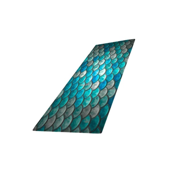 Printed 3D Golvmatta Runner Non-För slip Area Rug Scale Pattern
