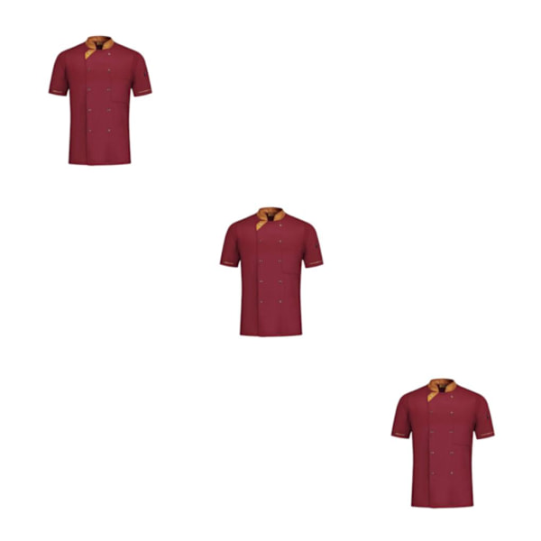 1/2/3 andningsbart tygspänneficka Slitstark färgfast - Wine Red M 3PCS