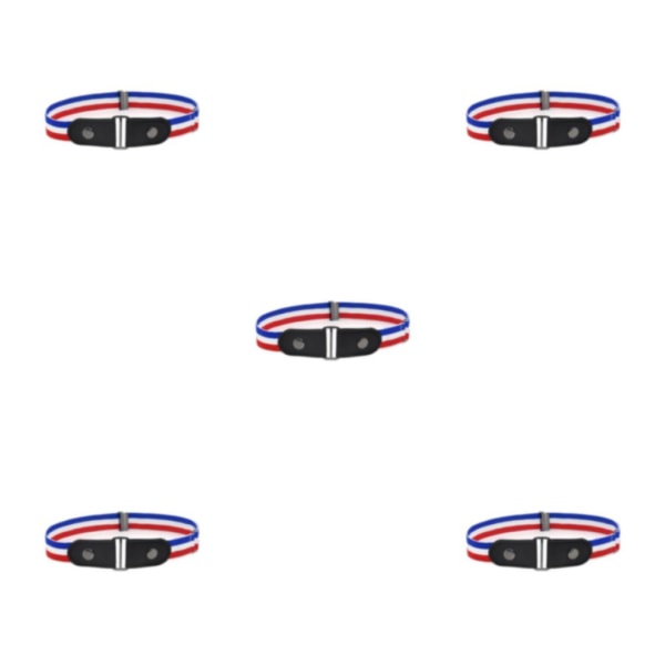 1/2/3/5 Bälte Inget Spänne Osynlig Moderiktig Långvarig Blue-white-red 5PCS