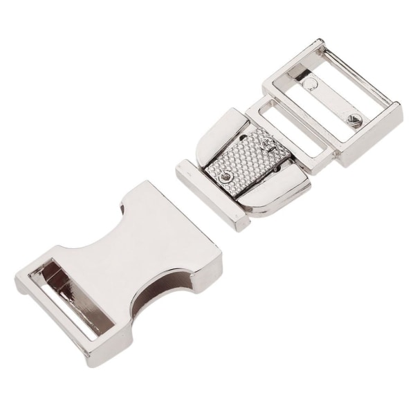 1/5 metallväska Webbing Bälte Spänne Clip Spänne Silver Inner diameter 19mm 5Set