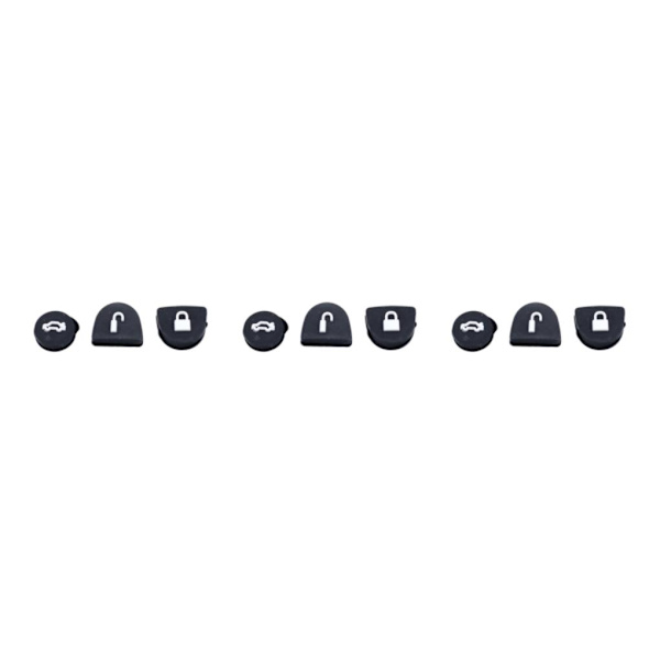 1/2/3/5 3st Silica Gel Key Buttons Fjärrreparationssats Bekvämt Black 3Set