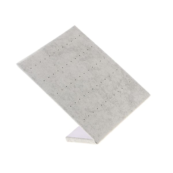 L-formad Stativ Sammetsbräda Örhänge Dingle Stud Holder Display Gray 22x20x10.5cm