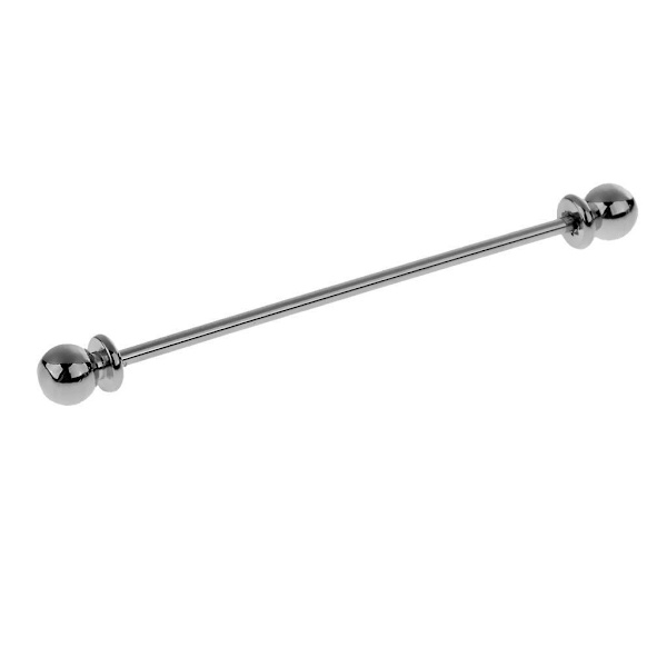 1/2/5 mäns runda huvudskjorta Krage Clip Bar Pin Clip Tie Brosch Silver 65 x 6mm 2Set
