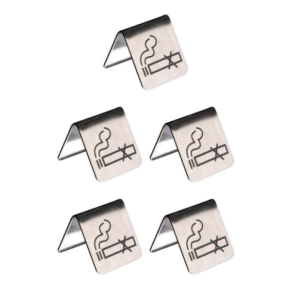 1/2/3/5 No Sign i rostfritt stål, bordsskiva Silver Pattern 5Set