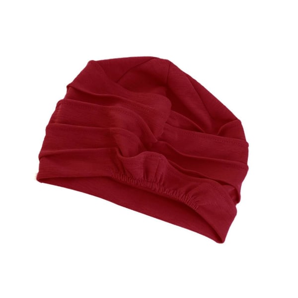 1/2/3/5 Cap Bomullshuvud För Cover Håravfall Mjuk Purplish Red 56-58cm 1Set