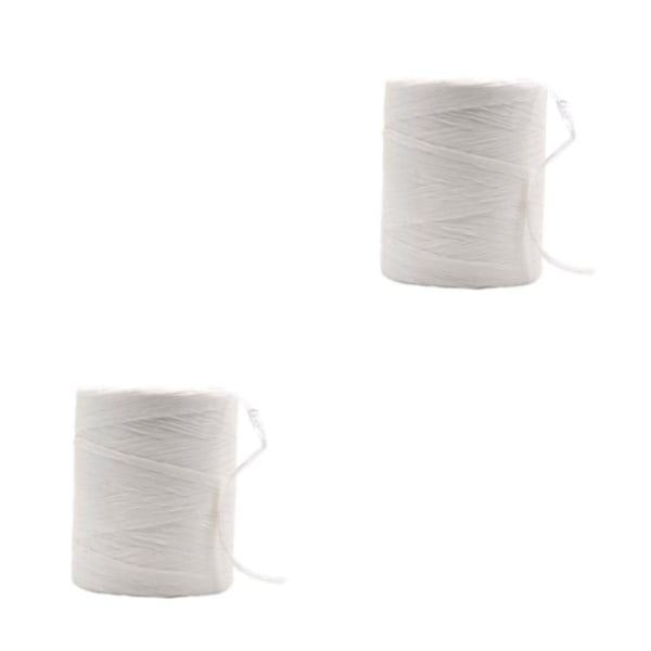 1/2/3/5 Bred applikation Vackra DIY-projekt med Raffia-garn white 2Set