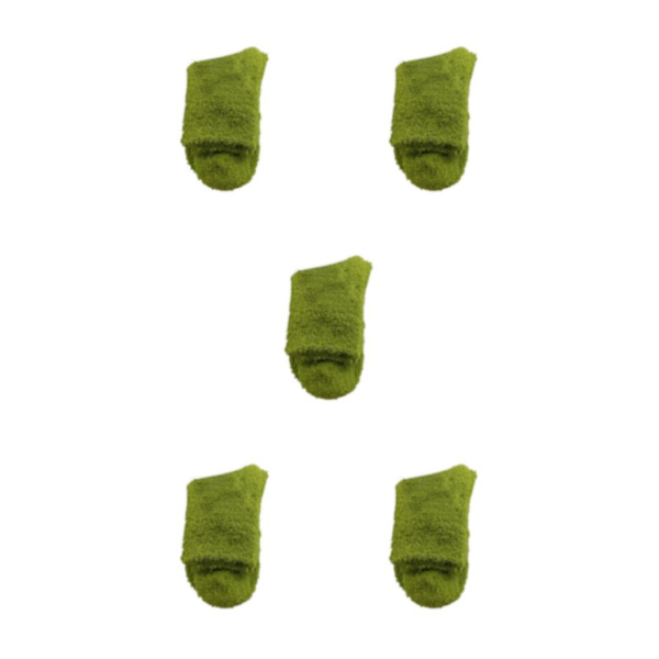 1/2/3/5 10 stycken extra tjocka och elastiska mjuka strumpor Avacado Green 5PCS