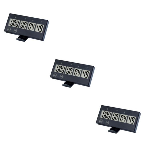 1/2/3 Elkök För Countdown Timer Hatching Bakning black 4.0x1.9x0.5 Inch 3Set
