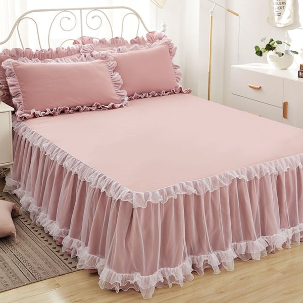 Elegant Princesses sängkjol Slitstark och vacker för var som helst As Shown