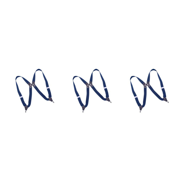 1/2/3 män kvinnor hängslen Y-formade justerbara elastiska remmar Dark Blue 3PCS