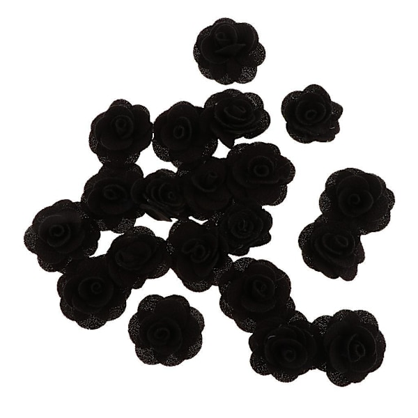 1/3/5 20 stycken Silk Rose Flower Head Bud DIY Craft Bröllop Black 4cm 1Set